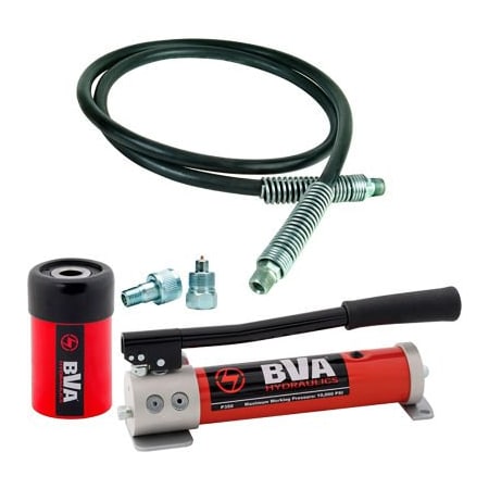 Bva Hydraulics BVA Hydraulic Combo, 12 Ton, 2in Stroke Hollow Cylinder No Threads with P350 Pump SP3-1202XT
